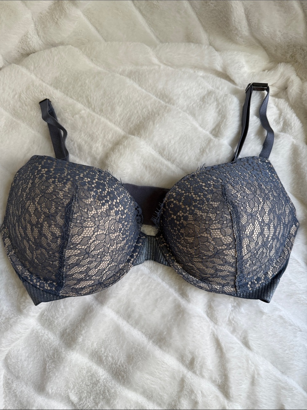 Victoria's Secret periwinkle  Lace Padded Bra